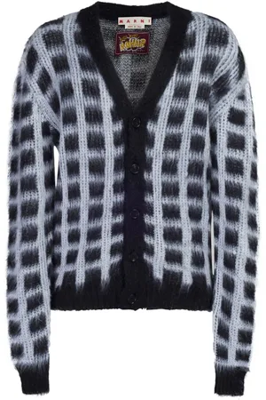 Marni Geruit vest van mohairblend