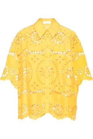 ZIMMERMANN Pop linnen blouse met borduurwerk