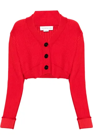 Victoria Beckham Cropped vest met V
