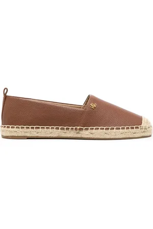 Ralph Lauren Cameryn leren espadrilles