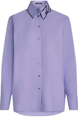 Karl Lagerfeld Popeline blouse met logo