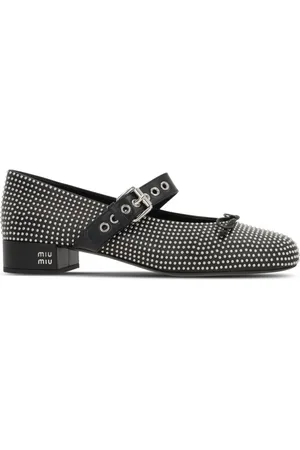 Miu Miu 25 mm ballerinas met gesp