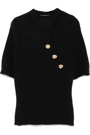 Balmain Top met knopen met reliëf