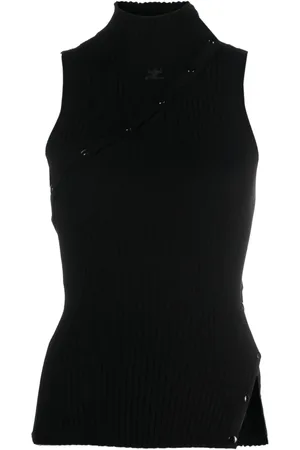 Courrèges Tanktop met geborduurd logo