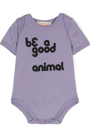 The Animals Observatory Romper met tekst en print