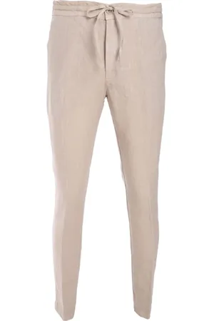 120% Lino Broek met trekkoordtaille