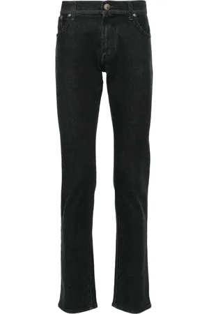 corneliani Mid waist jeans met toelopende pijpen