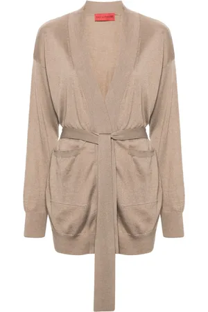 FARFETCH Scarlet vest met ceintuur en open voorkant