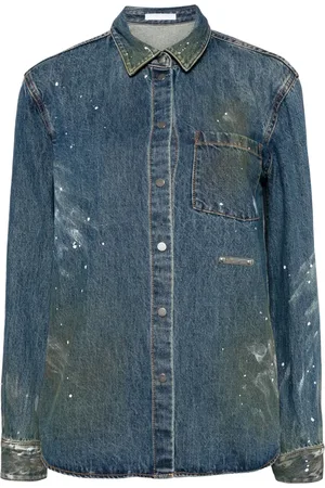 Helmut Lang Denim blouse met print