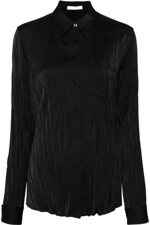 Helmut Lang Gekreukte satijnen blouse