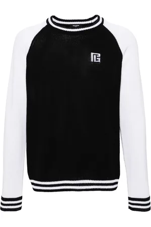 Balmain Ribgebreide trui met colourblocking