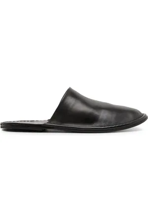 MARSÈLL Leren slippers met ronde neus