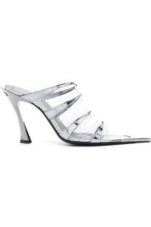 MUGLER 120mm muiltjes met doorzichtig bandje