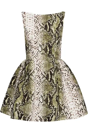 Oscar de la Renta Snake faille cocktailjurk