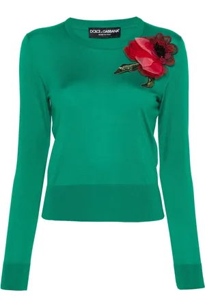 Dolce & Gabbana Trui met bloemenpatch