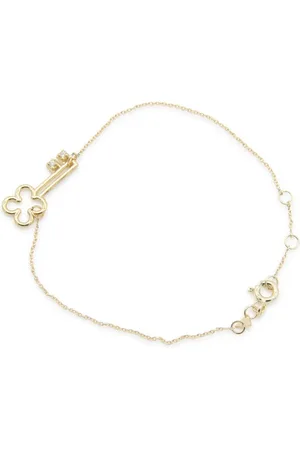 Aliita 9kt geelgouden Llavecita Brillante armband met diamant