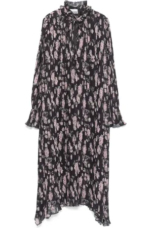 Ganni Georgette jurk met bloemenprint