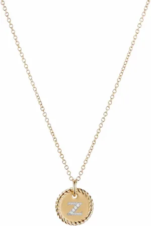 David Yurman 18kt geelgouden halsketting met Z