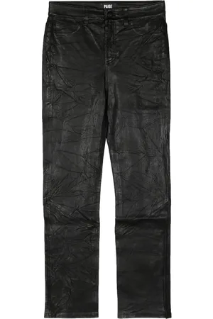 Paige Straight broek met gekreukte afwerking