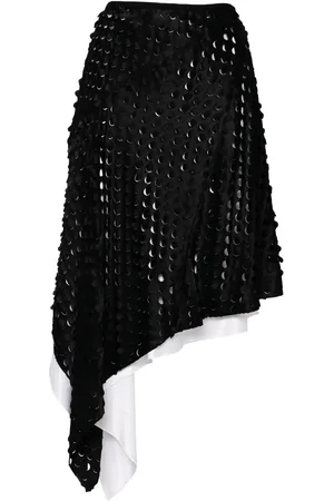 Helmut Lang Rok met sjaal afwerking en gaten
