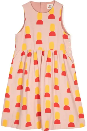 Jelly Mallow Mouwloze jurk met stippen