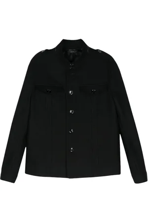 Tom Ford Vilten jack met opstaande kraag