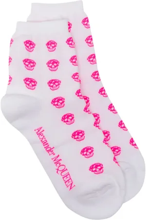 Alexander McQueen Enkelsokken met doodskop intarsia