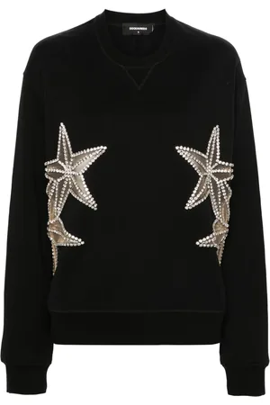 Dsquared2 Katoenen sweater verfraaid met kristallen