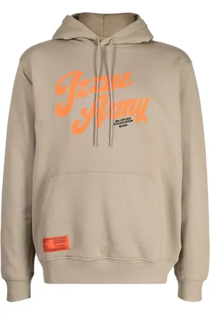 Izzue Katoenen hoodie met geborduurd logo