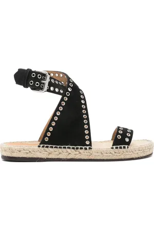 Isabel Marant Illya suède espadrilles met ringlets