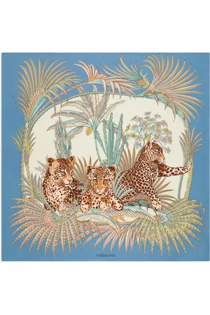 Salvatore Ferragamo Sjaal met luipaardprint