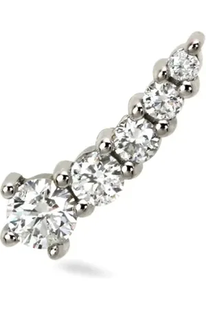 Lark & Berry 14kt witgouden Shooting Star oorbel met diamant