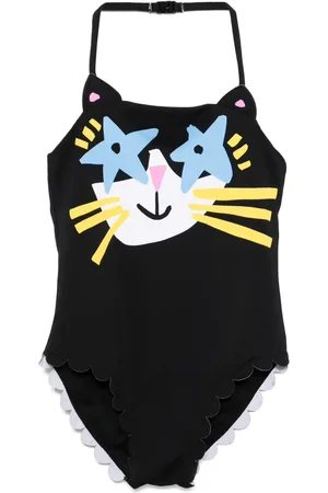 Stella McCartney Badpak met kattenprint en franje