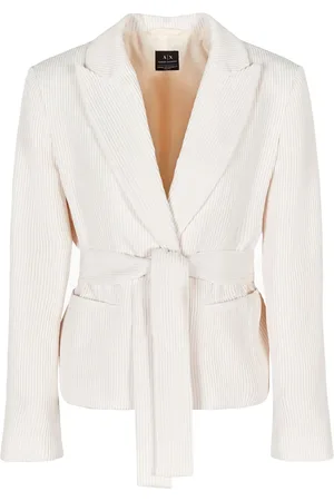 Armani Exchange Ribfluwelen jack met ceintuur