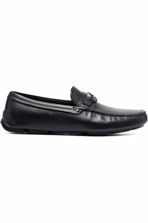 Giorgio Armani Loafers met logoplakkaat