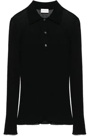 Moncler Fijngeribbelde polotop