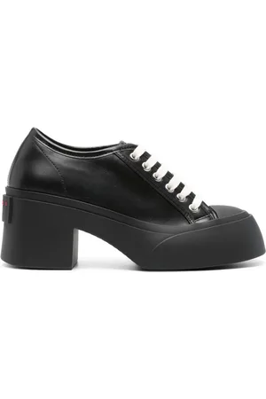 Marni Leren sneakers met 70mm plateauzool