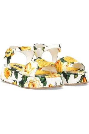 Dolce & Gabbana Katoenen sandalen met roosprint