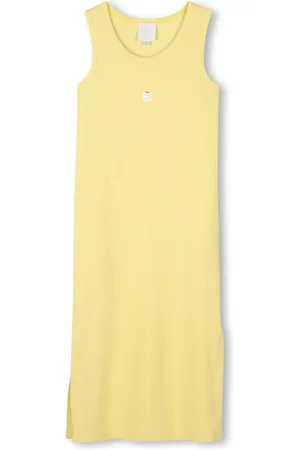 Givenchy Ribgebreide jurk met logoplakkaat