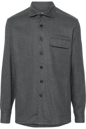 corneliani Shirtjack met klassieke kraag