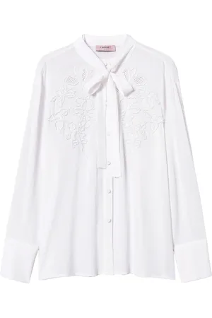 Twin-Set Georgette blouse met borduurwerk