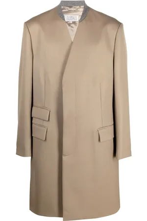 Maison Margiela Cavalry wollen mantel met enkele rij knopen