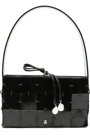 Amina Muaddi Mina leren shopper