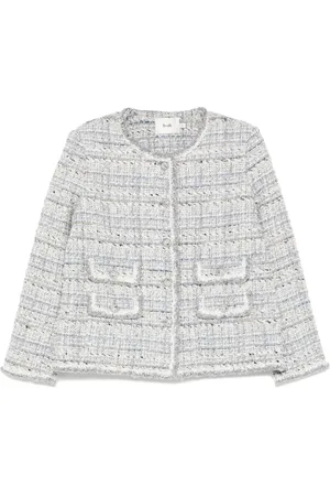 B+AB Tweed jack met ronde hals