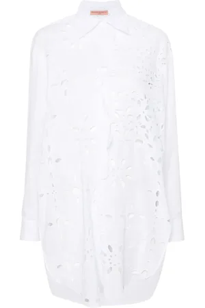 ERMANNO SCERVINO Broderie anglaise katoenen shirt