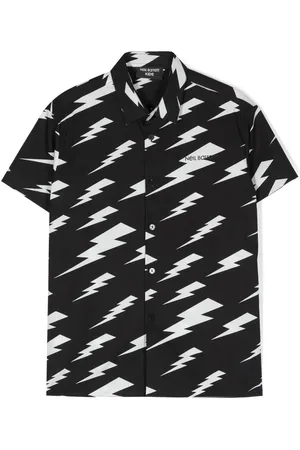 Neil Barrett Shirt met bliksemflitsprint