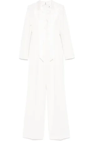 Elisabetta Franchi Smoking jumpsuit met satijnen revers