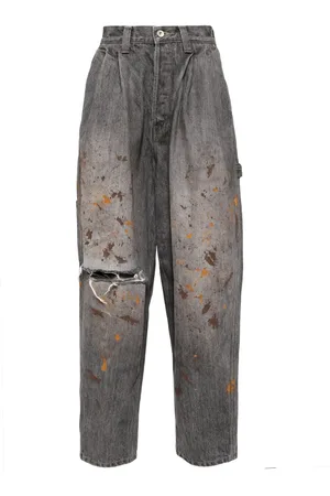 DOUBLET Jeans met verfspray