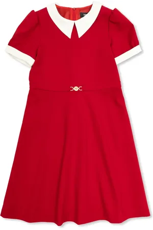 VERSACE Medusa jersey jurk met plakkaat