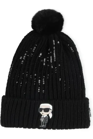 Karl Lagerfeld Muts verfraaid met pailletten en pompon